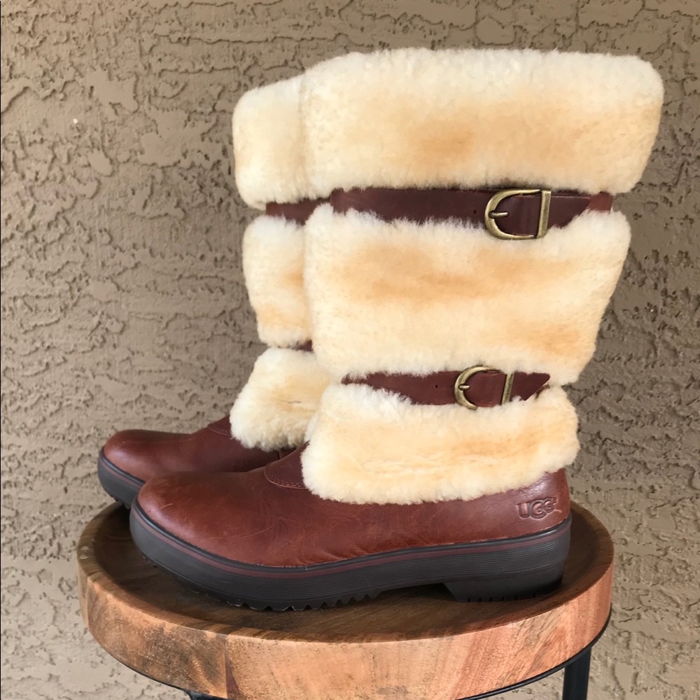 UGG LILYAN Mid-Calf High Shearling Boots